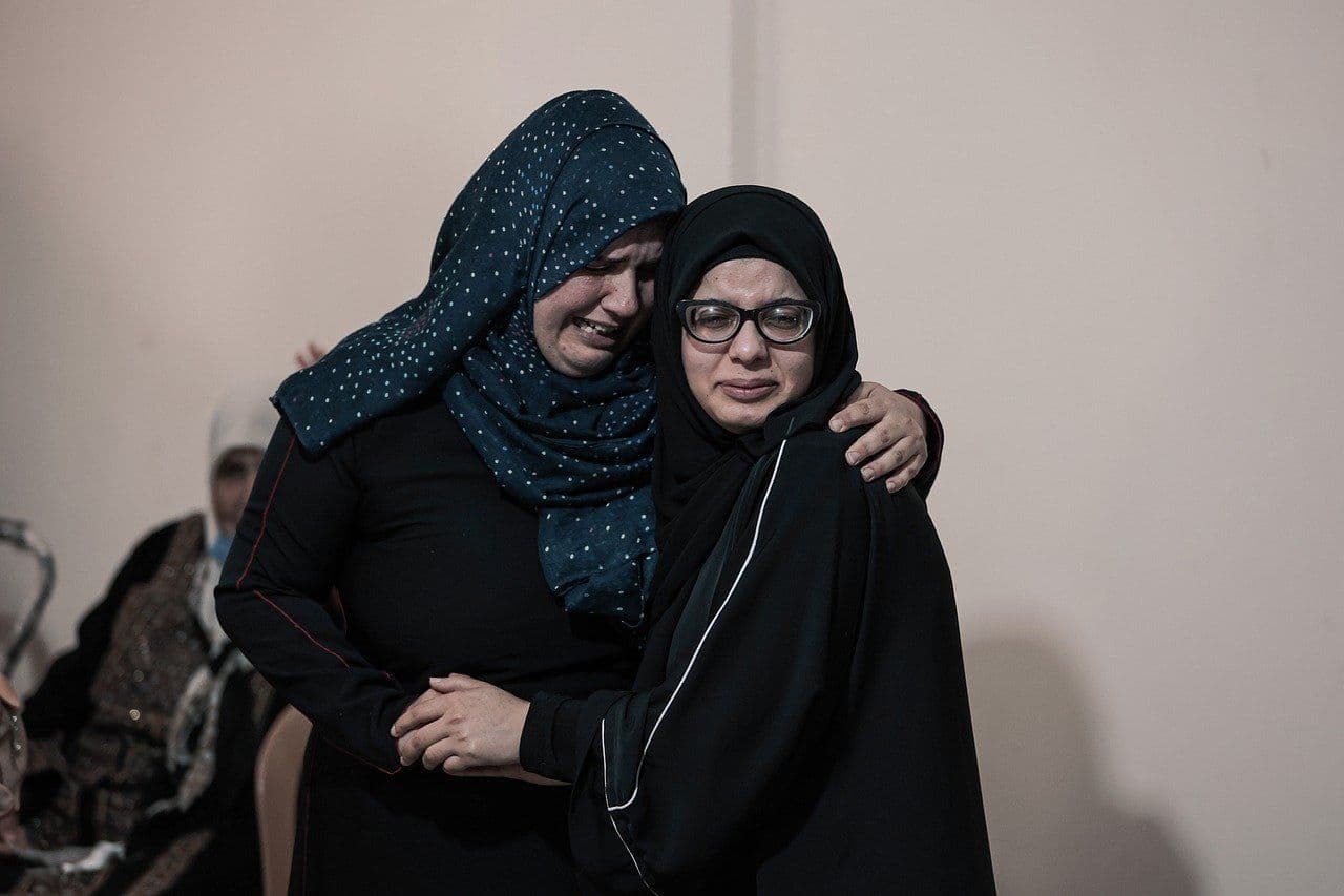 Women in Gaza Crying for help